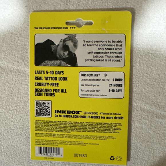 Inkbox Temporary‎ Tattoos, Travis Barker, Faith, Family - Picture 3 of 3